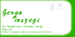gergo toszegi business card